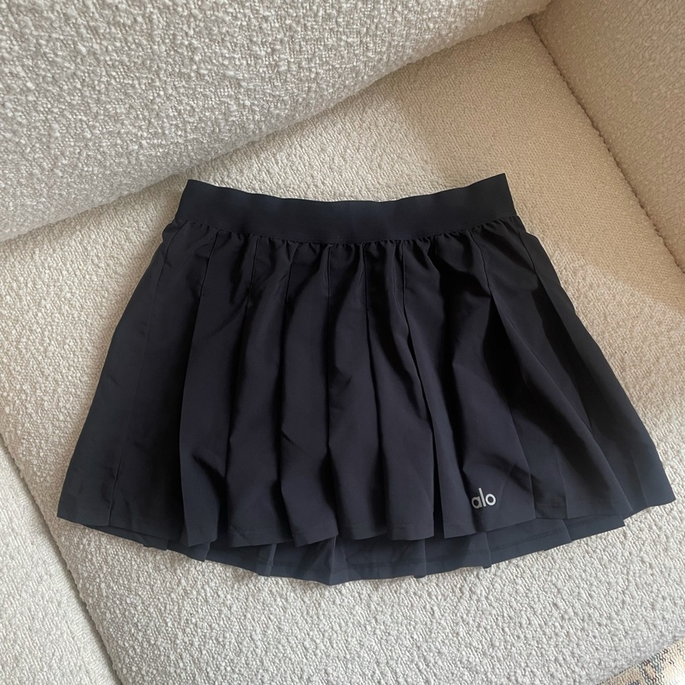 Alo Yoga Tennis Skirt XXS Black (Skort)